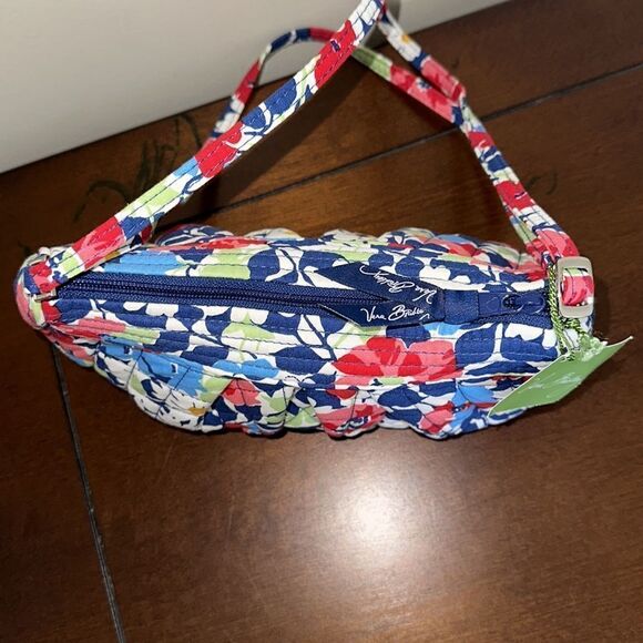 Vera Bradley NWT Blue Red Floral Quilted Summer Cottage Mini Crossbody Purse - Picture 9 of 10